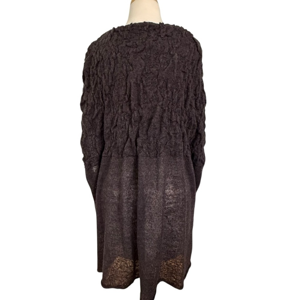 Cabi Waverly Poncho Charcoal Dark Gray Lightweight Wool Blend Size Small - Picture 4 of 10